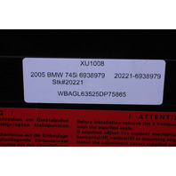 2005 BMW 745i E65 DVD CD Changer Player 6938979 OEM