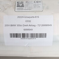 BMW 325i 330i M3 E46 Right Passenger Dash Airbag 72126998949 OEM