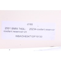 1998 1999 2000 2001 BMW 540i 740i Coolant Reservoir Expansion Tank Bottle 1741167 OEM