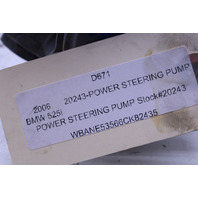 2006 BMW 525i 530i N52 Power Steering Pump OEM