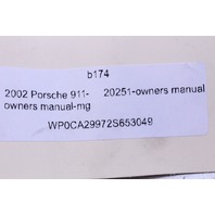 2002 Porsche 911 996 Carrera Convertible Owners Manual