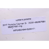 2017 2018 Porsche Cayman S 718 Front Bumper Center Grille 718807681 OEM