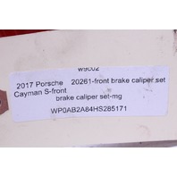 2017 2018 Porsche Boxster Cayman S 718 Brake Calipers Front Brembo Pair Red OEM