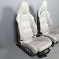 2014-2016 Porsche 911 991 Front Sport Seats Pair Right Left Grey OEM Used Worn