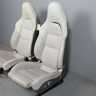 2014-2016 Porsche 911 991 Front Sport Seats Pair Right Left Grey OEM Used Worn