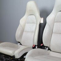 2014-2016 Porsche 911 991 Front Sport Seats Pair Right Left Grey OEM Used Worn