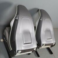 2014-2016 Porsche 911 991 Front Sport Seats Pair Right Left Grey OEM Used Worn