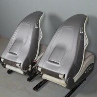 2014-2016 Porsche 911 991 Front Sport Seats Pair Right Left Grey OEM Used Worn