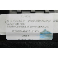 2012-2019 Porsche 911 991 Rear Seat Lumbar Support Cushion Left Leather Pebble Grey OEM