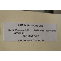 2012-2016 Porsche 911 991 Coupe Rear Quarter Trim Panel Left OEM