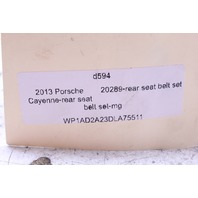 2012 2013 2014 2015 Porsche Cayenne Rear Seat Belt Pair Red Stock#20289 OEM