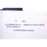 2011-2017 BMW X3 X4 Left Sun Visor Black 51168062217 OEM