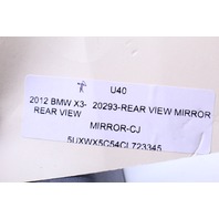 2012 BMW X3 Interior Inside Rear View Mirror OEM