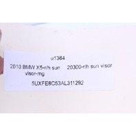 2010 BMW X5 Interior Sun Visor Right 8037386 OEM