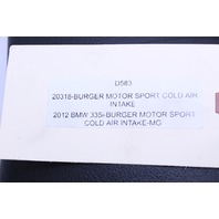 2012 BMW 335i Burger Motorsport Cold Air Intake N55 E82 OEM