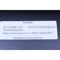 2012 BMW 335i 3.0 Yellow Speed Aftermarket Intercooler 02OCB0003EBK