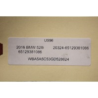 2016 BMW 528i Active Sound Control Design Module 65129381086 OEM