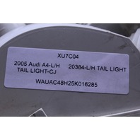 2004 2005 Audi A4 S4 Tail Light Lamp Left Convertible 8H0945095B OEM