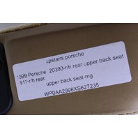 1999-2001 Porsche 911 996 Coupe Right Rear Seat Back Rest Beige OEM