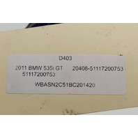 2011 BMW 535i GT Front Bumper Tow Eye Hook Cap Cover 7200753 OEM