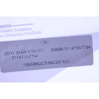 2011 BMW 535i GT Hood Emblem Decal Front 7057794 OEM
