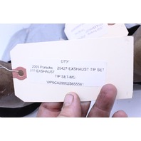 2002-2004 Porsche 911 996 Exhaust Muffler Tip X50 EP4120 Pair OEM