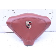 2000-2004 Porsche 911 996 Boxster Leather Steering Wheel Airbag Red OEM