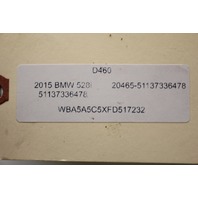 2014 - 2016 BMW 528i 535i 550i Right Kidney Bumper Grille 7336478 OEM