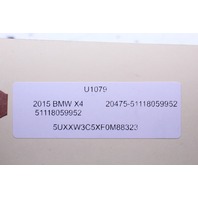 2015 BMW X4 F26 Driver Left Headlight Washer Cover 8059952 OEM