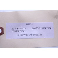 2015 BMW X4 F26 Trunk Lid Door Lock Switch OEM