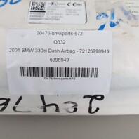 BMW 325i 330i M3 E46 Right Passenger Dash Airbag 72126998949 OEM