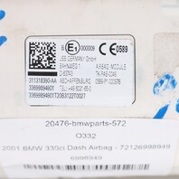 BMW 325i 330i M3 E46 Right Passenger Dash Airbag 72126998949 OEM