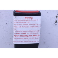 1997-2004 Porsche 911 Boxster Child Car Seat Belt Bar W/ Buckle OEM