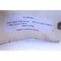 2003 BMW 525i E39 Bosch Idle Control Valve Stock#20518 OEM