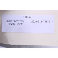 2009 BMW 750Li Trunk Lid Latch 51247191211 OEM