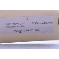 2012 BMW 535i Interior Inside Rear View Mirror OEM