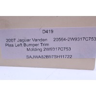 2007 Jaguar Vanden Plas Bumper Trim Molding Left 2W9317C753 Stock#20564 OEM