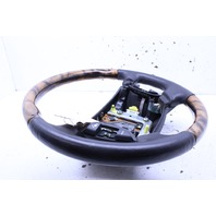 2007 Jaguar Vanden Plas 4 Spoke Wood Leather Combo Steering Wheel Stock#20564