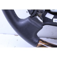 2007 Jaguar Vanden Plas 4 Spoke Wood Leather Combo Steering Wheel Stock#20564