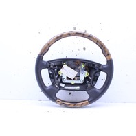 2007 Jaguar Vanden Plas 4 Spoke Wood Leather Combo Steering Wheel Stock#20564