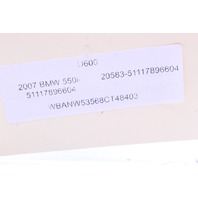 2008 BMW 550i Right Fog Light Grille Cover Trim Bezel - 51117896604 OEM