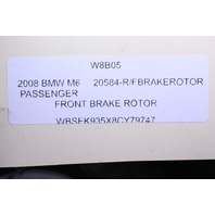 2006 2007 2008 2009 2010 BMW M5 M6 E60 E63 E64 Right Front Brake Rotor 2282806 OEM