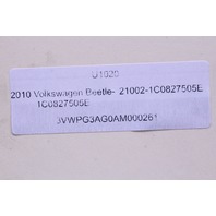 2010 Volkswagen Beetle Trunk Latch Lock 1C0827505E OEM