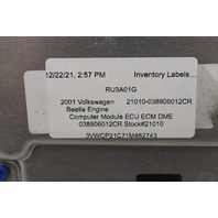2001 Volkswagen Beetle Engine Computer Module ECU ECM DME 038906012CR Stock#21010