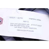 2006 2007 2008 BMW 325i 328i 330i Hood Grille Left - 51137120007 OEM