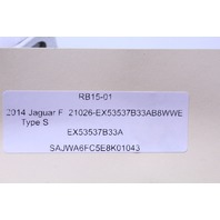 2014 Jaguar F Type S Driver Left Roll Bar Headrest EX53537B33A Stock#21026 OEM