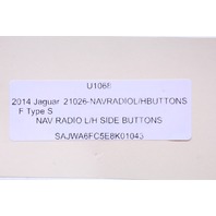 2014 Jaguar F Type S Navigation Surround Switch Bank