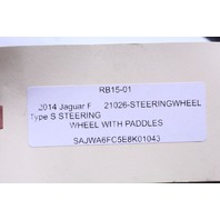 2014 Jaguar F Type S 3 Spoke Leather Steering Wheel with Shifter Paddles Stock#21026