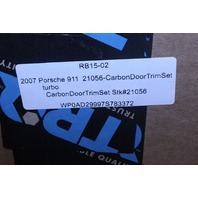 2005 2006 2007 2008 Porsche 911 997 Carbon Fiber Door Panel Trim Set Damaged OEM