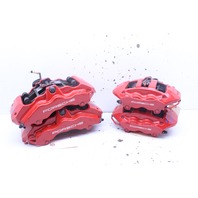 2007-2009 Porsche 911 997 Turbo Front Rear Brake Caliper Set Brembo Red OEM